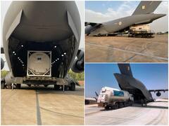 IN PICS | IAF Airlifts 4 Cryogenic Oxygen Containers From Singapore To India, Speed-Up O2 Distribution For Covid Patients