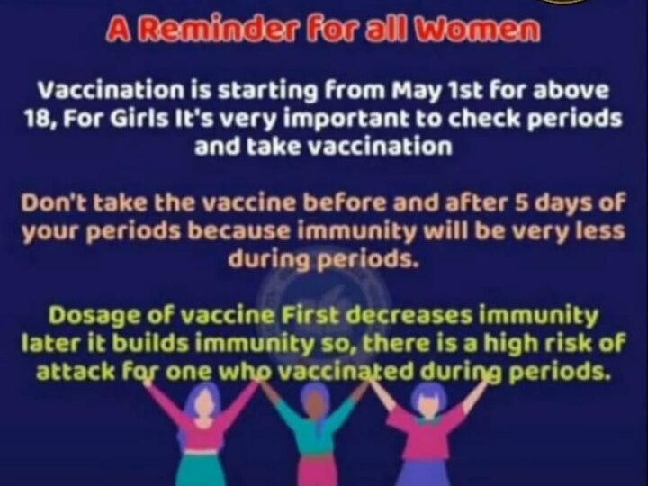 Fact Check | Should Women Take Covid Vaccine When They Are Menstruating?