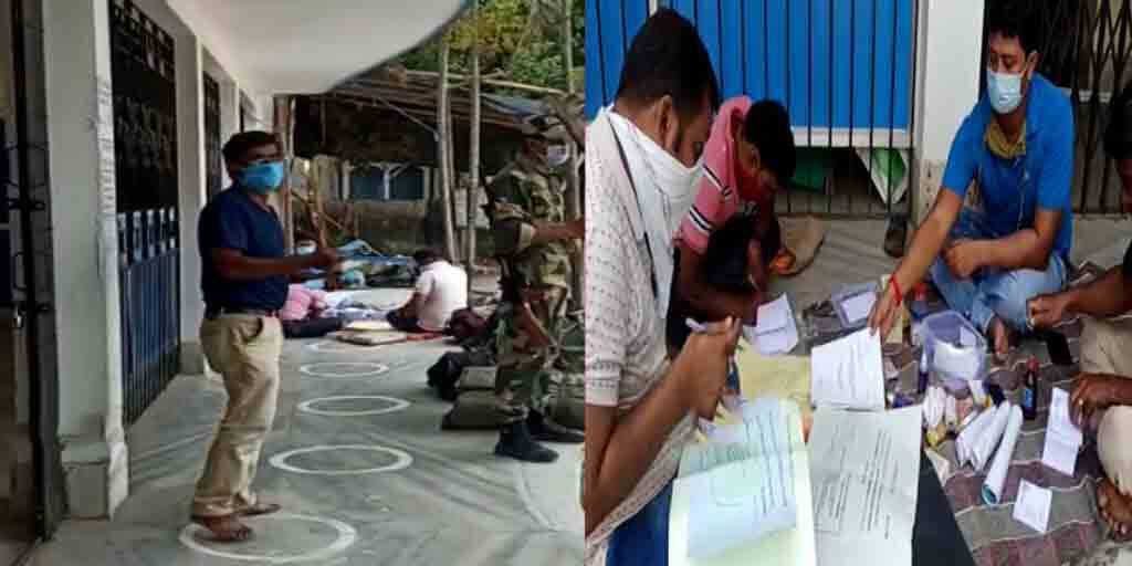 WB Election 2021 Live Updates: Mamata Banerjee, Dilip ghosh poll campaign TMC BJP, Congress, left seventh phase poll violence WB Election 2021 Live Updates: ভোটকেন্দ্র স্যানিটাইজ না করার প্রতিবাদ, বুথের বাইরে বসেই কাজ ভোটকর্মীদের