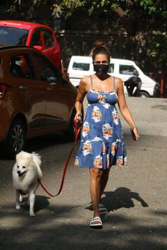 IN PICS | Malaika Arora Gives Major Summer Fashion Goals As She Steps Out With Her Dog For Walk