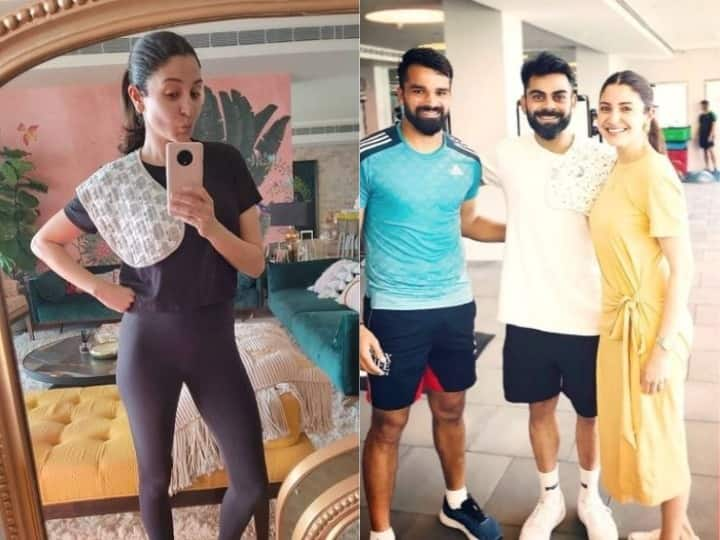 anushka sharma virat kohli new picture goes viral on instagram with vamika burp cloth विराट अनुष्का की लेटेस्ट तस्वीर वायरल, इस बार पापा विराट के कंधे पर दिखा बेटी वामिका का Burp Cloth