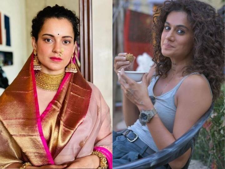 kangana ranaut tweet about tapsee pannu in which she described her as she man users told this is not fare कंगना रनौत ने एक्ट्रेस तापसी पन्नू को बताया 'शी-मैन', यूजर्स बोले- ये ठीक नहीं है