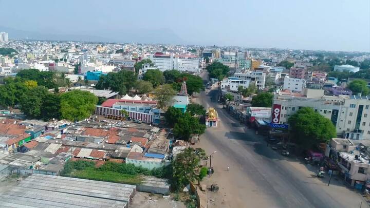 கொரோனா லாக்டவுன் வெறிச்சோடியிருக்கும் கோயம்புத்தூர் சாலைகள்