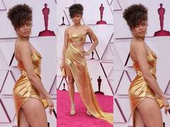 Oscars 2021 में Andra Day के लुक ने किया हैरान, हल्की सी पलटी तो Oops मूमेंट होते-होते बचा