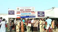 Corona vaccination | लसीकरणासाठी मुंबईकरांची गर्दी; NESCO आणि BKC लसीकरण केंद्राबाहेरुन माझाचा आढावा