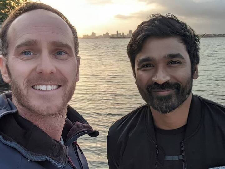 Pictures of Dhanush from California in the shooting of The Gray Man The Gray Man : தனுஷ் ரசிகர்களுக்கு வேற லெவல் ட்ரீட் - வெளியானது ஷூட்டிங் ஸ்பாட் புகைப்படங்கள்