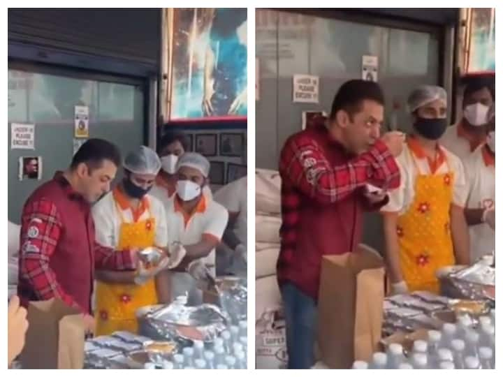 Watch: Salman Khan Tastes Food Before Distributing 5000 Packets To COVID-19 Frontline Workers; Video Goes Viral!