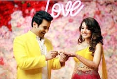 First Pics: 'TKSS' Fame Sugandha Mishra & Sanket Bhosale Twin In Yellow At Engagement Ceremony