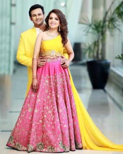 First Pics: 'TKSS' Fame Sugandha Mishra & Sanket Bhosale Twin In Yellow At Engagement Ceremony