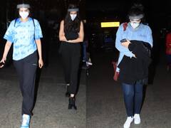 बहन Khushi और Anshula के साथ एयरपोर्ट पर स्पॉट हुईं Shanaya Kapoor, दिखा तीनों का कूल अंदाज