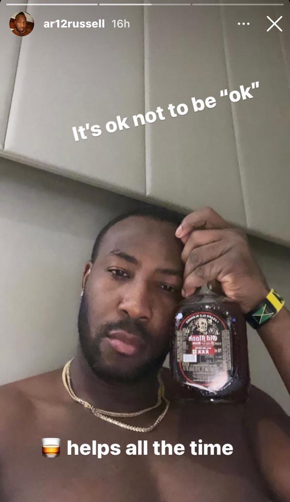 Helps All The Time’: KKR Star Andre Russell Poses With Liquor Bottle On Instagram