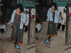 Pet के साथ क्लिनिक के बाहर स्पॉट हुईं Fatima Sana Shaikh, दिखा ऐसा लुक