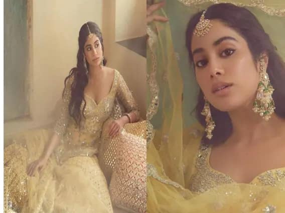 After Monokini Janhvi Kapoor Was Seen In A Lehenga Fans Said Beautiful मोनोकिनीनंतर 4577