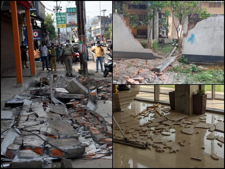 Earthquake In Northeastern State Assam Magnitude 6 0 Strikes Cracked Roads Tilted Buildings