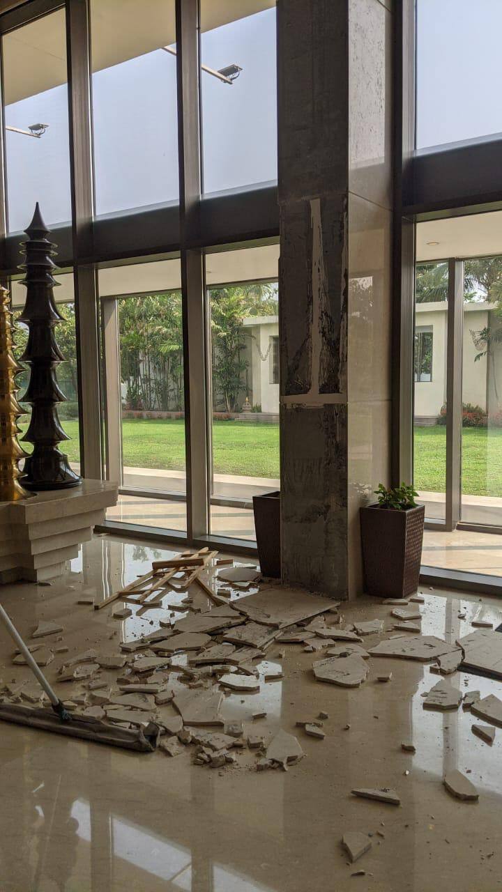 Assam Health Minister Himanta Biswa Sarma also shared some pictures of damage in Guwahati. (Image: @himantabiswa/Twitter)