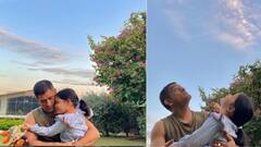 Dhoni on Social Media: কোলে মেয়ে জীভা, 'ড্যাডি কুল' ধোনির ছবি ভাইরাল