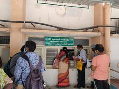 Remdesivir Queue in Chennai |  ரெம்டெசிவிர் மருந்துக்காக வரிசையில் மக்கள் - புகைப்படங்கள்