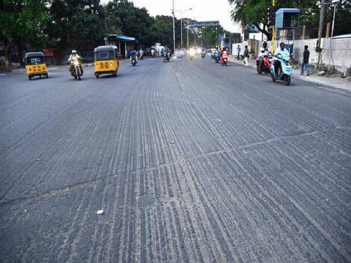 Incomplete road work in Chennai due to night curfew இரவு நேர ஊரடங்கும், சென்னை சாலைகளும் - திணறும் வாகன ஓட்டிகள்