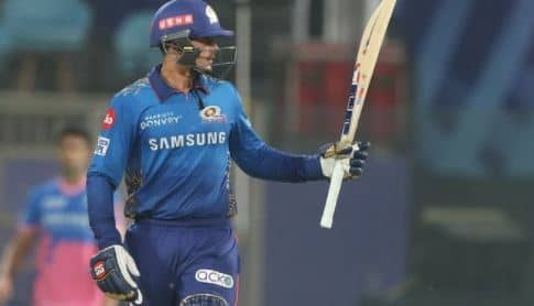 mi vs rr score ipl 2021 Mumbai Indians won by 7 MI vs RR :  મુંબઈ ઈન્ડિયન્સે રાજસ્થાન રોયલ્સને 7 વિકેટથી આપી હાર