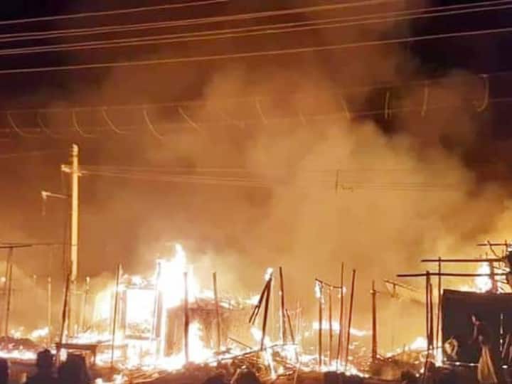 more than fifty shops burnt in piro vegetable market of arrah bihar ann आराः पिरो बाजार की सब्जी मंडी में लगी भीषण आग, धू-धू कर जल गईं 50 से ज्यादा दुकानें