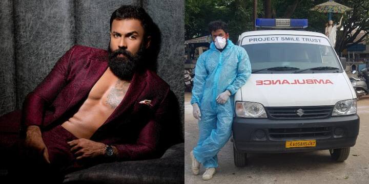 Actor Arjun Gowda turns ambulance driver to help people in need ஆம்புலன்ஸ் டிரைவராக மாறிய கன்னட நடிகர் 