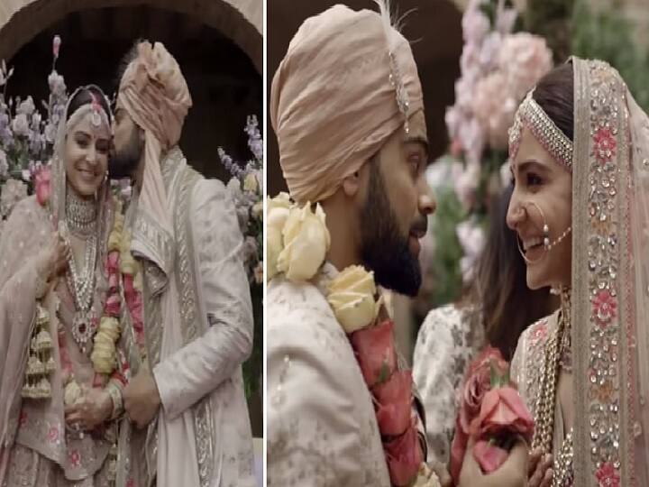 Happy Birthday Anushka Sharma : 'माझी पत्नी...', विराटनं पहिल्यांदाच अनुष्काची अशी ओळख करुन दिली तेव्हा... Happy Birthday Anushka Sharma the moment when virat kohli addressed her as his wife watch video Happy Birthday Anushka Sharma : 'माझी पत्नी...', विराटनं पहिल्यांदाच अनुष्काची अशी ओळख करुन दिली तेव्हा...