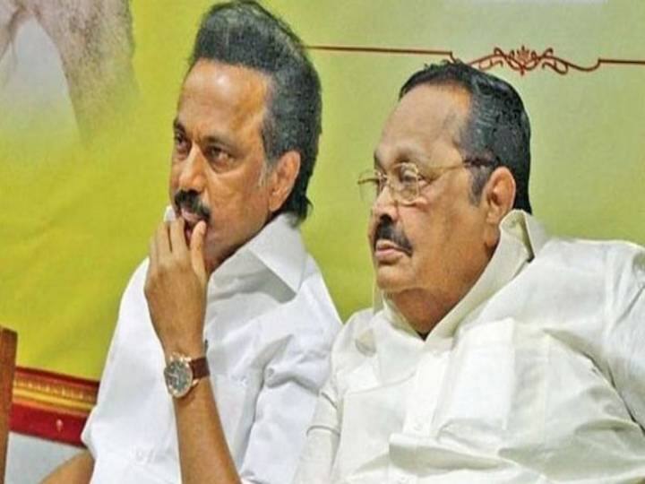 TNElections2021 Katpadi assembly Constituency DMK General Secretary Duraimurugan TNElections2021 : காட்பாடி தொகுதியில் துரைமுருகன் பின்னடைவு