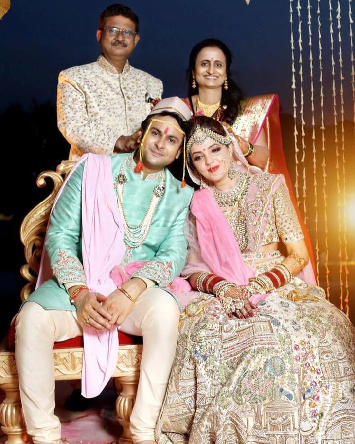 Rumours of Sugandha and Sanket being together were doing rounds for quite a long time, but the couple kept denying their relationship. Finally, last month before their wedding, the couple finally accepted being in love. (Image courtesy - @sugandhamishra23/Instagram)