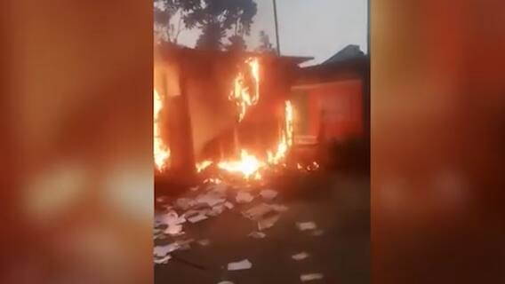 Violence reported in WB: BJP office burnt in Aarambagh & supporter beaten to death in Birbhum