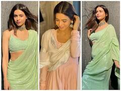 Kasautii Zindagii Kay ફેમ એક્ટ્રેસ આમના શરીફે Sequinned ગ્રીન સાડીમાં બતાવ્યો પોતાનો ગ્લેમરસ અવતાર, જુઓ તસવીરો....