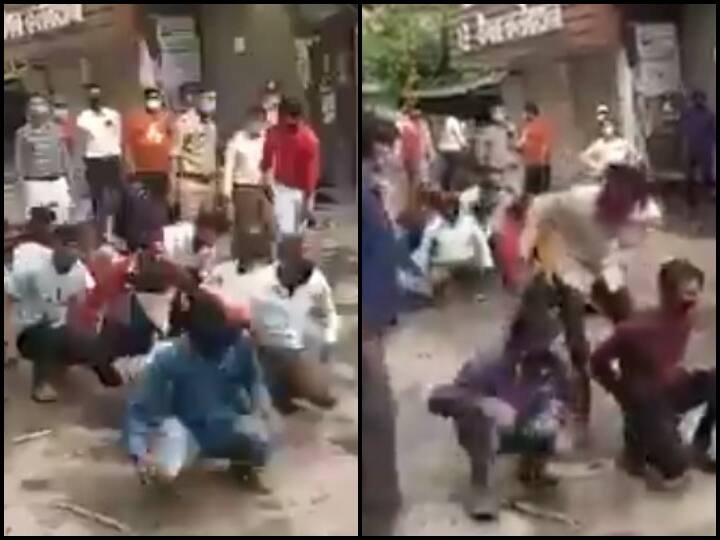 Frog Jumps For Violating Covid-19 Curfew In Indore WATCH | Indore Tehsildar Makes Covid Lockdown Violators Do Frog Jumps