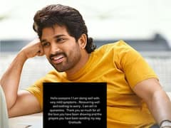 Covid 19 Positive Allu Arjun Shares Health Update: 'Doing Well With Very Mild Symptoms'