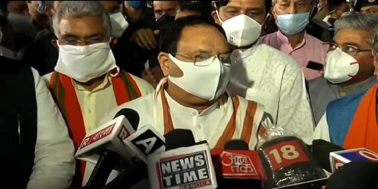 WB Election 2021 BJP JP Nadda visited injured party worker home in Sonarpur WB Election 2021:বাংলায় আইন-শৃঙ্খলা ভেঙে পড়েছে, আক্রান্ত বিজেপি কর্মীদের সঙ্গে দেখা করে দাবি নাড্ডার