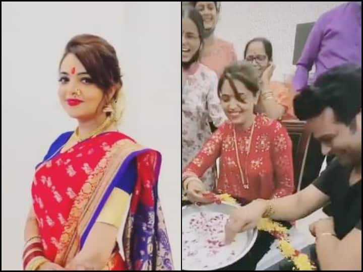 The Kapil Sharma Show Sugandha Mishra Griha Pravesh & Other Post Wedding Ritual Video Watch: Sugandha Mishra Turns 'Marathi Bride' For Post-Wedding Rituals, Shares Glimpse From Her Griha Pravesh Ceremony