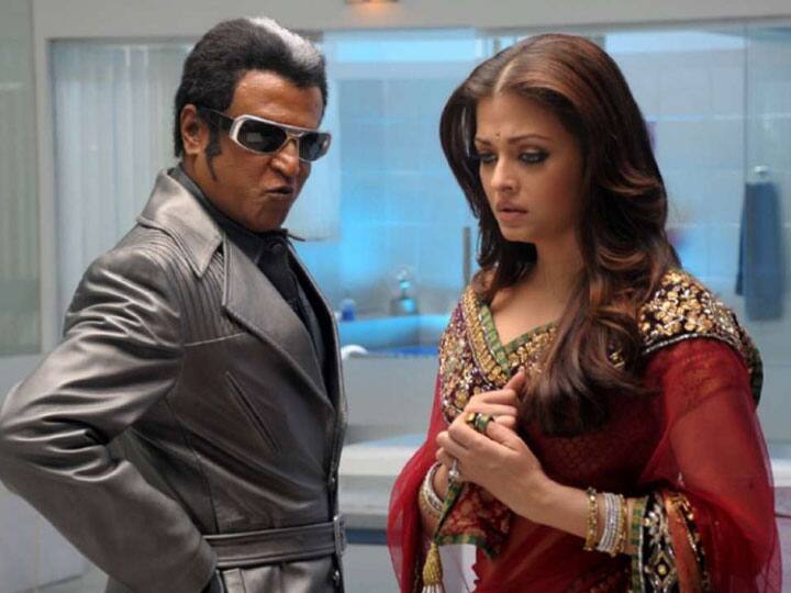 इसी तरह की जोड़ी रजनीकांत और ऐश्वर्या राय में भी बनी थी. फिल्म रोबोट में दोनों के बीच उम्र में 25 साल का फासला है. हैरानी तो इसलिए होती है कि रजनीकांत ऐश्वर्या राय के ससुर अमिताभ बच्चन के साथ को स्टार रह चुके हैं. (फोटो - सोशल मीडिया)