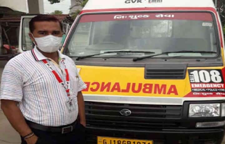 108 pilot present on duty after three days mother's death in Kalol કોરોનાથી માતાનું મોત થયાના ત્રીજા દિવસે યુવક 108ની ફરજ પર હાજર, મારી માતા ભલે મરી ગઈ પણ.........