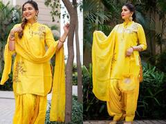 पीली धूप पहनकर तुमः पीला सूट पहन बगीचे में घूमती दिखीं Sapna Choudhary, फिर दिखा वही पुराना स्वैग