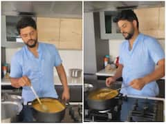 IPL स्थगित होने पर घर पहुंचे सुरेश रैना बने कुक,  कढ़ी बनाने का वीडियो किया शेयर