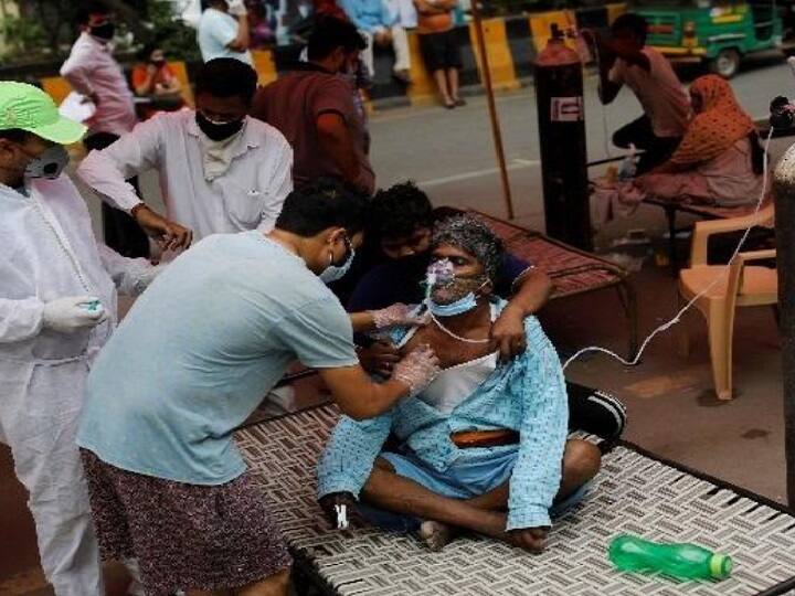 குருத்வாரில் கொரோனா நோயாளிகள் சிகிச்சைக்கு வந்துள்ள காட்சி