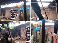 PHOTO : वैभववाडी तालुक्यात चक्रीवादळासह अवकाळी पावसाचा तडाखा; घरांचे नुकसान