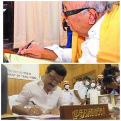 முதலமைச்சர் மு.க.ஸ்டாலின் - முன்னாள் முதலமைச்சர் மு.கருணாநிதி - சில தருணங்கள்..!