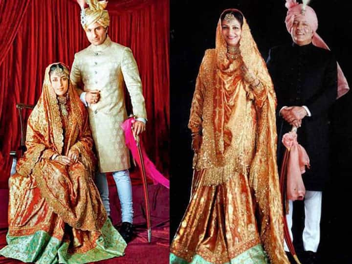 शादी में पुश्तैनी जोड़ा और गहने पहनने का रिवाज आम है. यह रिवाज बॉलीवुड की सबसे फैशनेबल एक्ट्रेसेस में से एक करीना कपूर ने भी अपनी शादी में भी अपनाया. जब करीना ने 2012 में सैफ अली खान से शादी की तो उन्होंने अपनी सास शर्मिला टैगोर का दिया हुआ शरारा पहना था. इस शरारे को शर्मिला टैगोर ने मंसूर अली खान से शादी के वक्त पहना था.