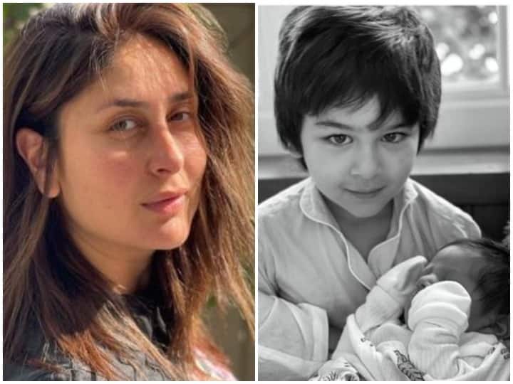 Kareena Kapoor shared the picture of new born baby on mothers day मदर्स डे पर करीना कपूर ने शेयर की छोटे बेटे की फोटो, भाई तैमूर की गोद में नजर आए छोटे नवाब