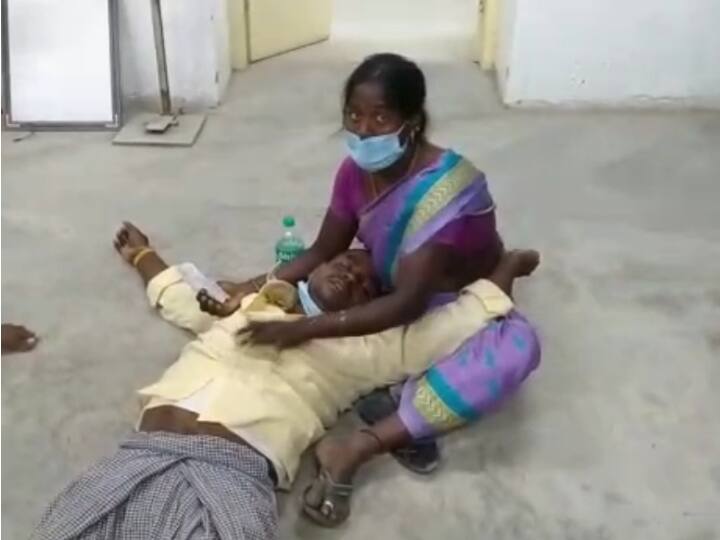 Oxygen beds are filled at chengalpattu gh செங்கல்பட்டு அரசு மருத்துவமனையில் ஆக்சிஜன் படுக்கைகள் நிரம்பின;  நோயாளிகள் வெளியில்  காத்திருப்பு