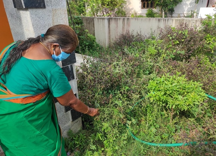 ”நம்மாழ்வாரிடம் கற்ற பாடம்..” - மூலிகைச் செடிகளுடன் வாழும் ஓய்வுபெற்ற ஆசிரியர்..