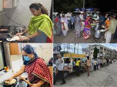 PHOTO | प्रणिती शिंदे, यशोमती ठाकूर यांनी गरजूंसाठी पोळ्या लाटल्या; सामाजिक संघटनांकडूनही मोफत जेवण