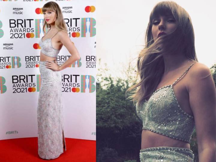 Brit Awards 2021: 'लहंगे' में अवार्ड लेने पहुंची टेलर स्विफ्ट, ट्विटर पर हो रही अमेरिकी सिंगर की तारीफें