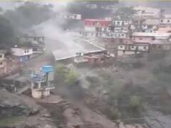Uttarakhand Cloudburst : कोरोनाचं वादळ शमत नाही तोच उत्तराखंडमध्ये पुन्हा एकदा ढगफुटी; इमारत जमीनदोस्त