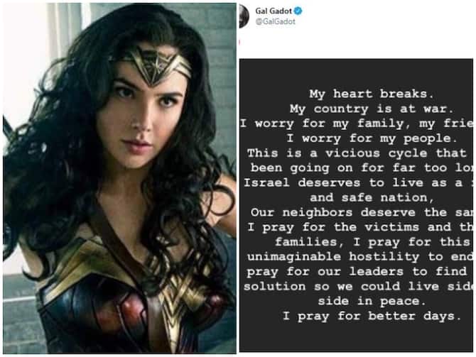 Wonder Woman' Star Gal Gadot Gets Backlash for Israel-Palestine Tweet