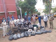 மலையில் கள்ளச்சாராய ஊறல்; ஆபரேசனுக்கு தயாரான போது அமுக்கிய போலீசார்